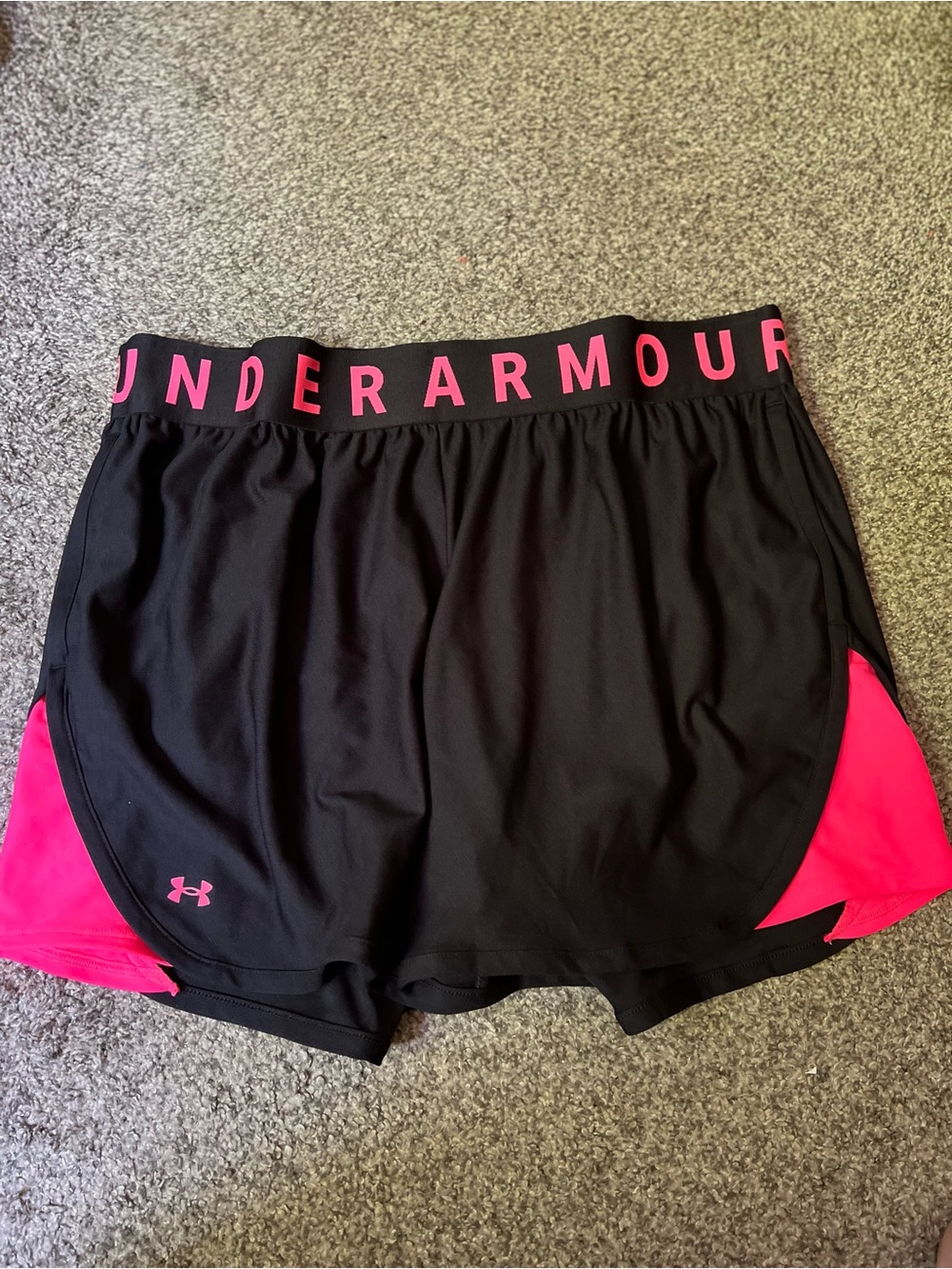 Under Armour Black & Pink Women's Athletic Shorts